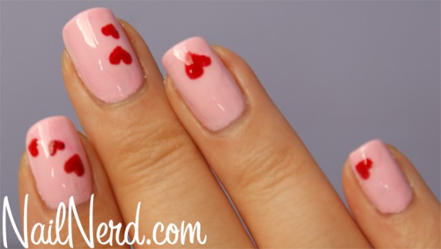 Red and Pink Heart Nail Design - wide 5