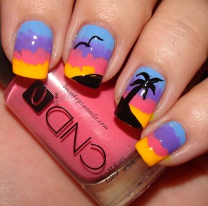 20 Sunset Nail Design Ideas