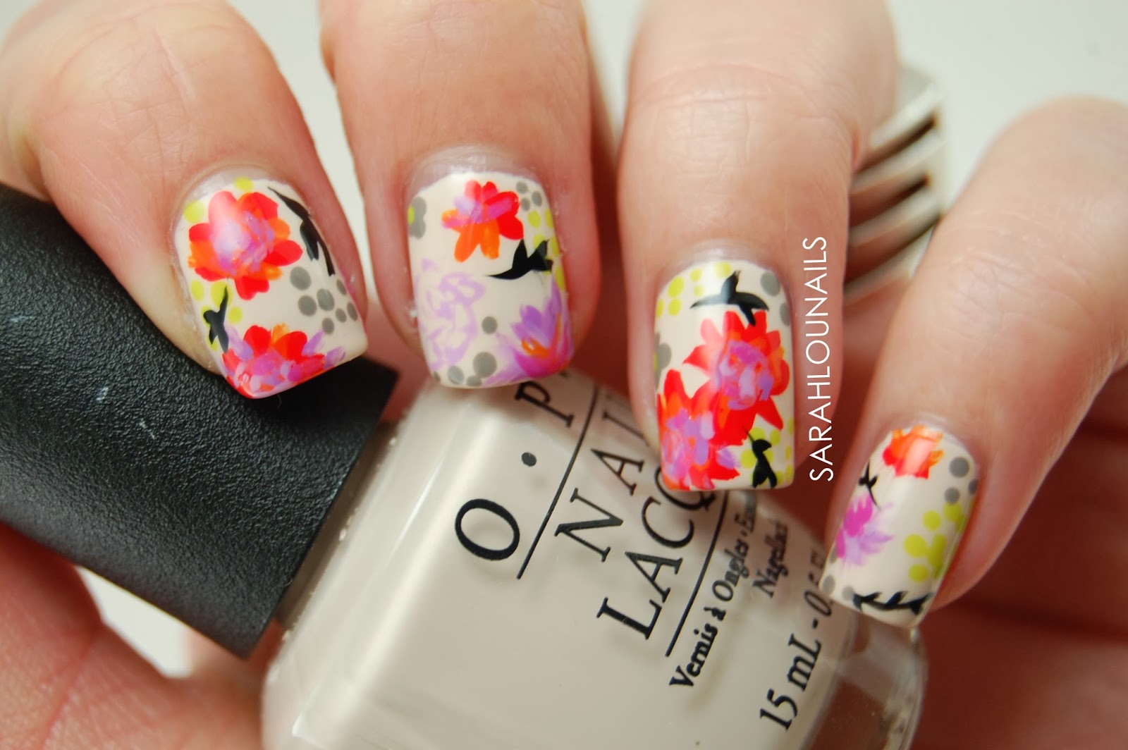 21 Vintage Floral Nail Designs