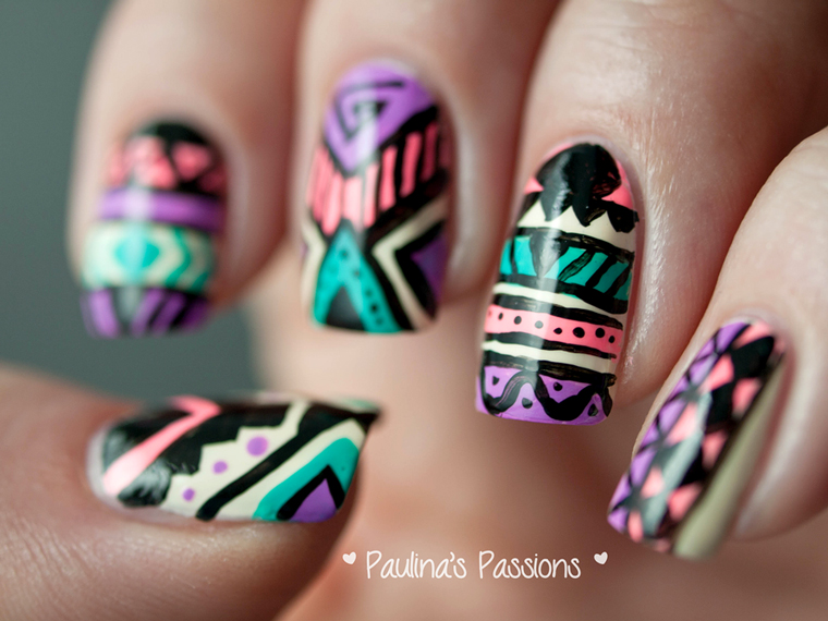 16 Insanely Pretty Tribal Nail Designs