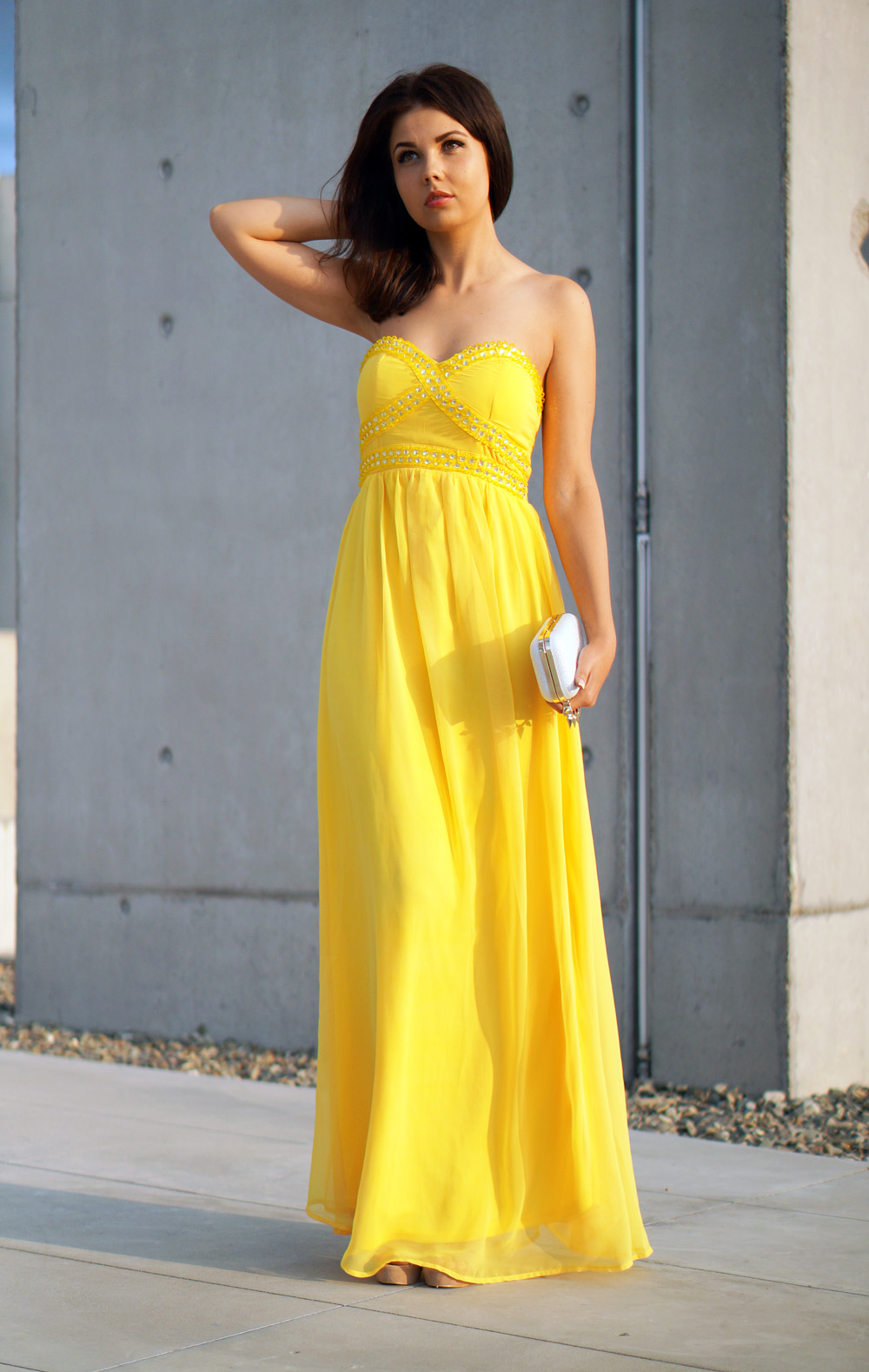 Желтые Длинные Платья Фото