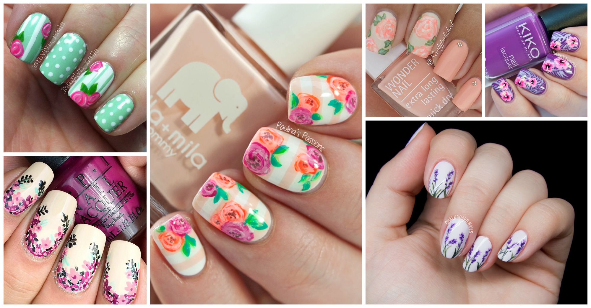 15 Stupendous Floral Nail Designs to Copy This Spring