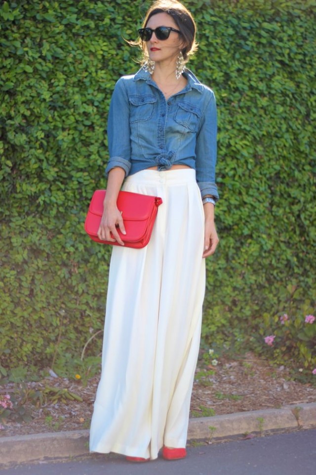 11 Stylish and Chic Outfit Ideas with Denim Shirts and Skirts
