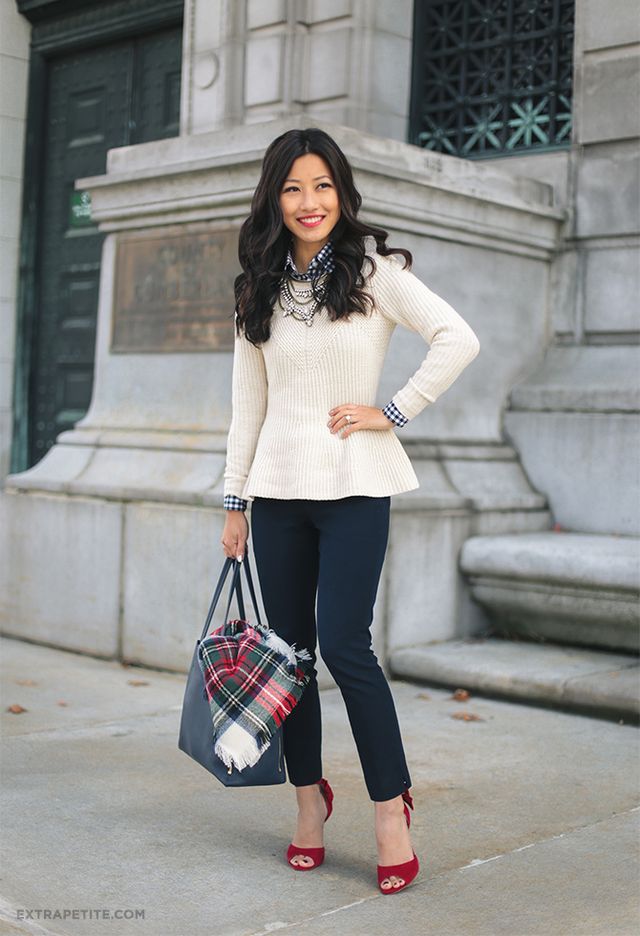 dress shirt and sweater combo