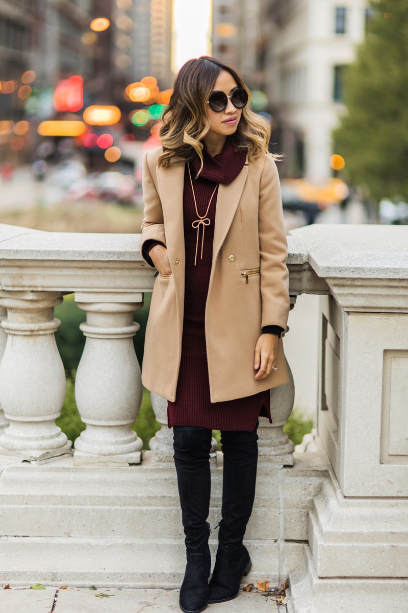 burgundy women outfits